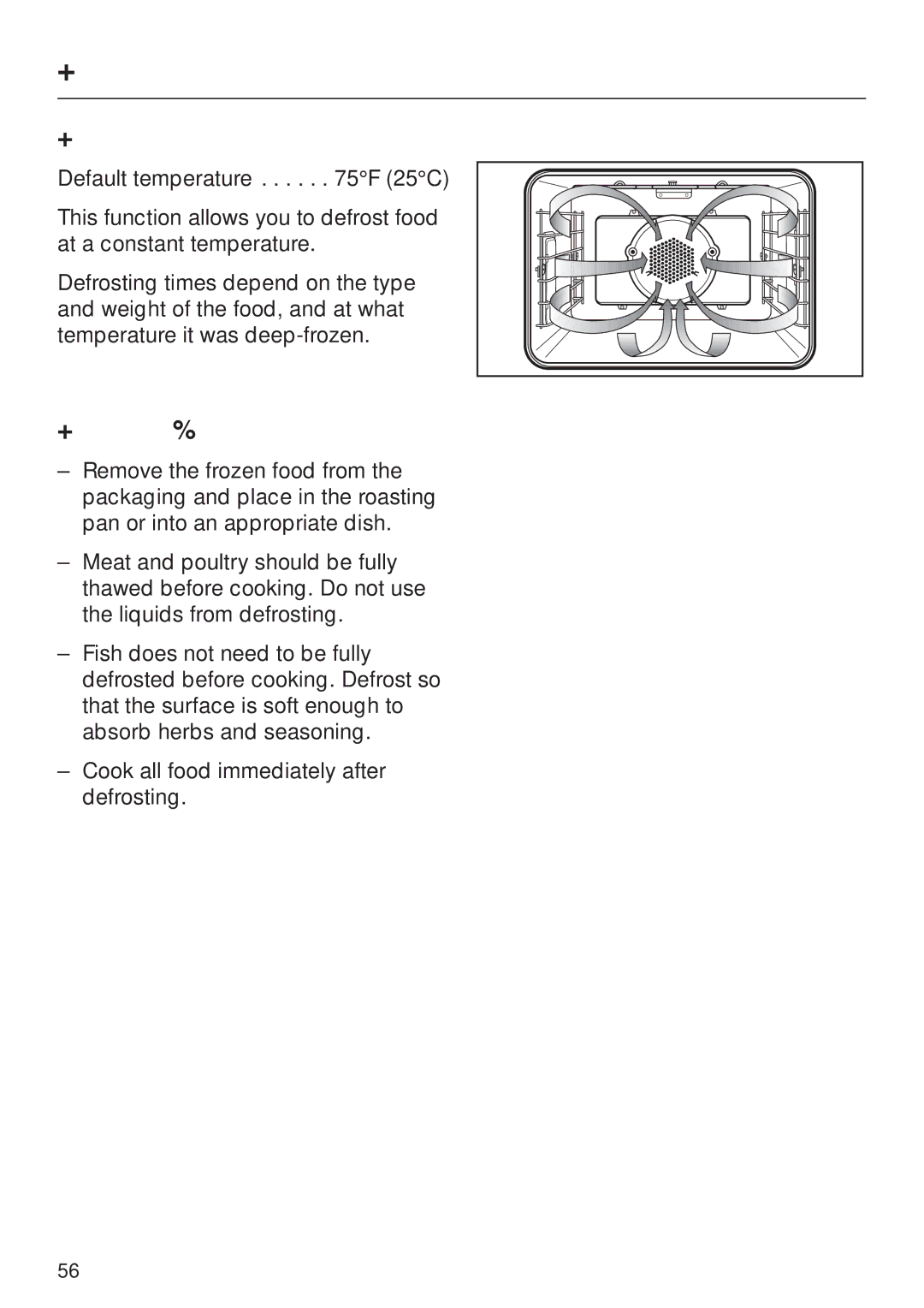 Miele H396B, H395B operating instructions Defrosting tips 