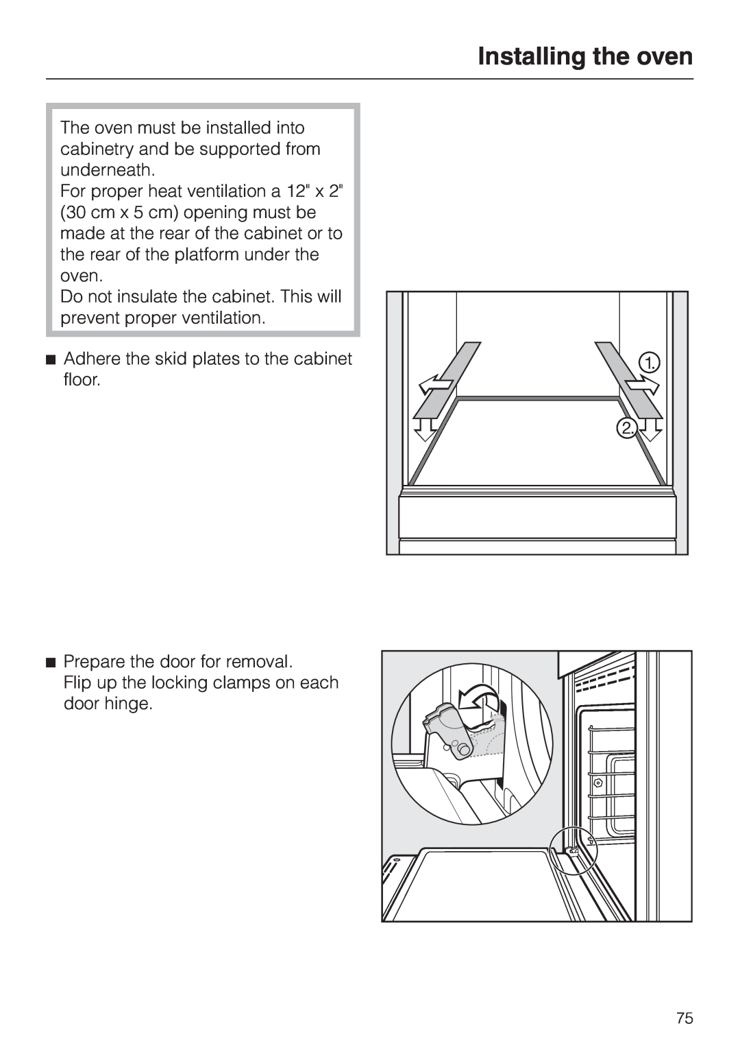 Miele H395B, H396B operating instructions Installing the oven 