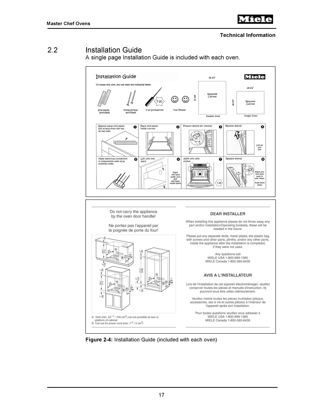 Miele H397BP2, H395BP, H398B2, H398BP2, H396BP, H397B2, H394B manual Installation Guide 