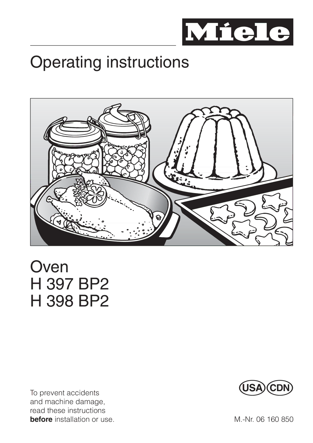 Miele H398BP2, H397BP2 operating instructions Operating instructions Oven 397 BP2 H 398 BP2 