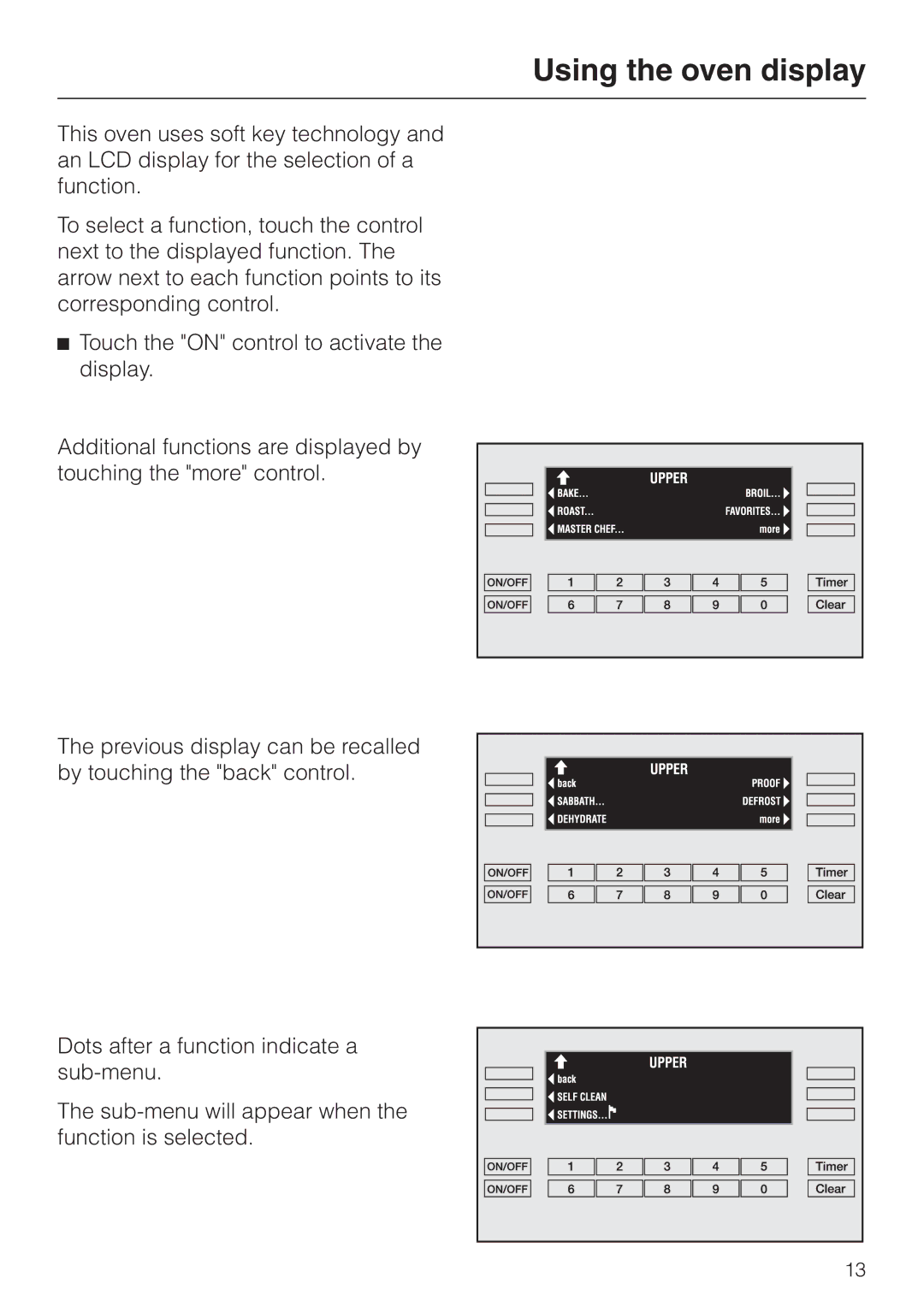 Miele H398BP2, H397BP2 operating instructions Using the oven display 