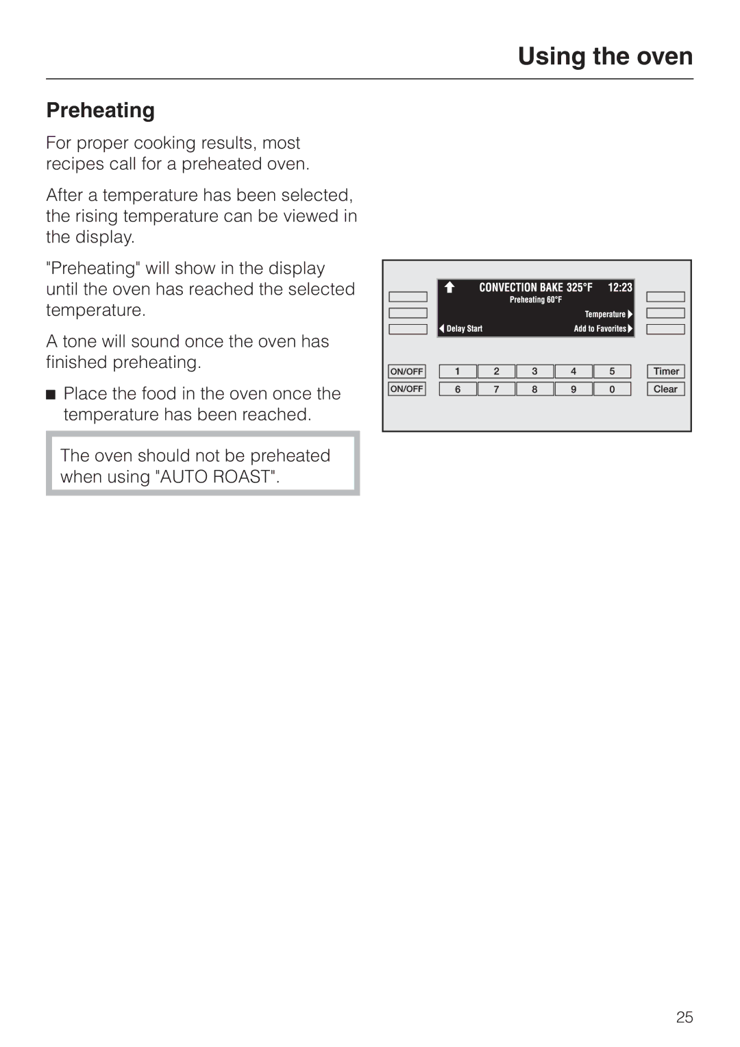 Miele H398BP2, H397BP2 operating instructions Preheating 