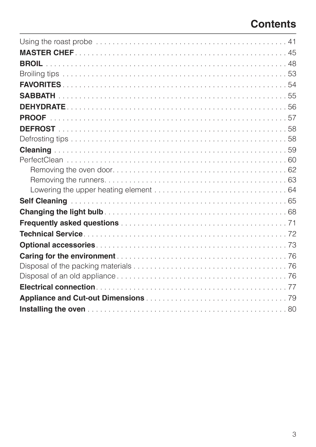 Miele H398BP2, H397BP2 operating instructions Contents 