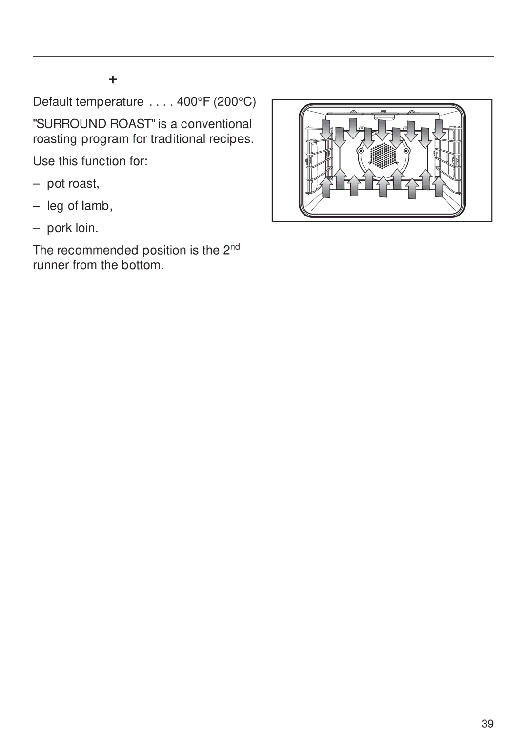 Miele H398BP2, H397BP2 operating instructions Surround Roast 