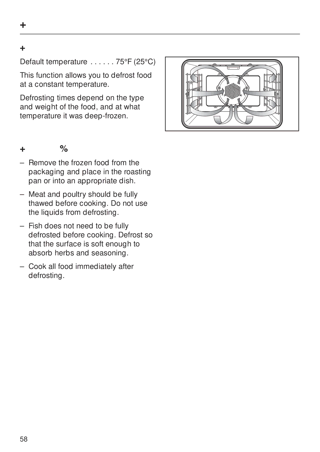 Miele H397BP2, H398BP2 operating instructions Defrosting tips 