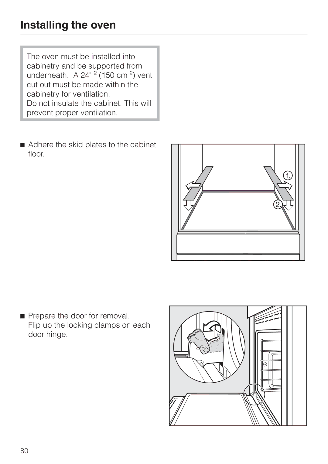 Miele H397BP2, H398BP2 operating instructions Installing the oven 