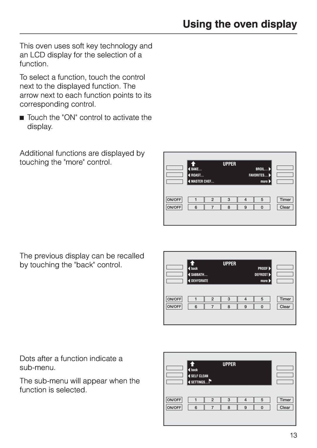 Miele H398BP2, H397BP2 operating instructions Using the oven display 