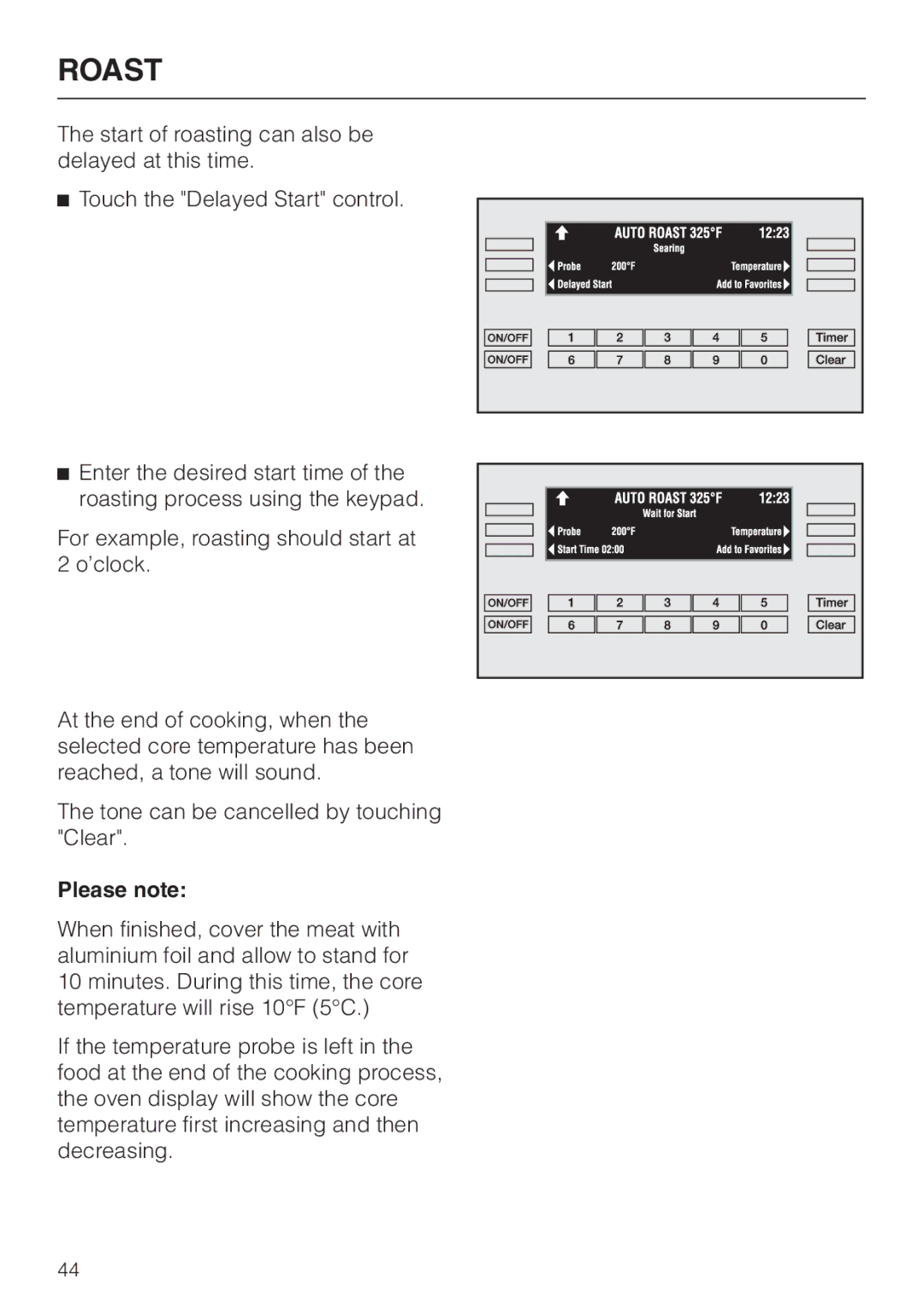 Miele H398B2, H397B2 manual Please note 