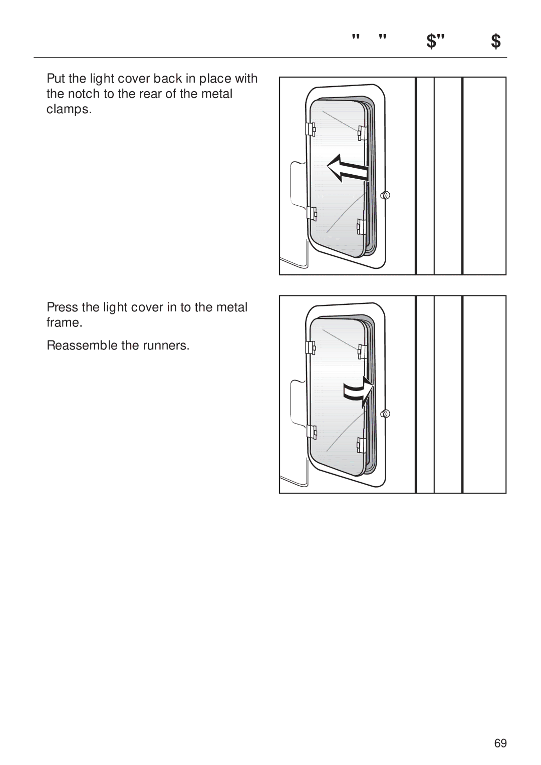 Miele H397B2, H398B2 manual Changing the light bulb 