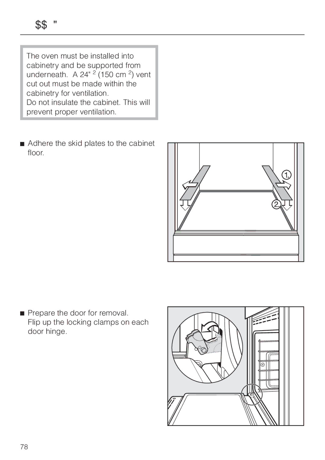 Miele H398B2, H397B2 manual Installing the oven 