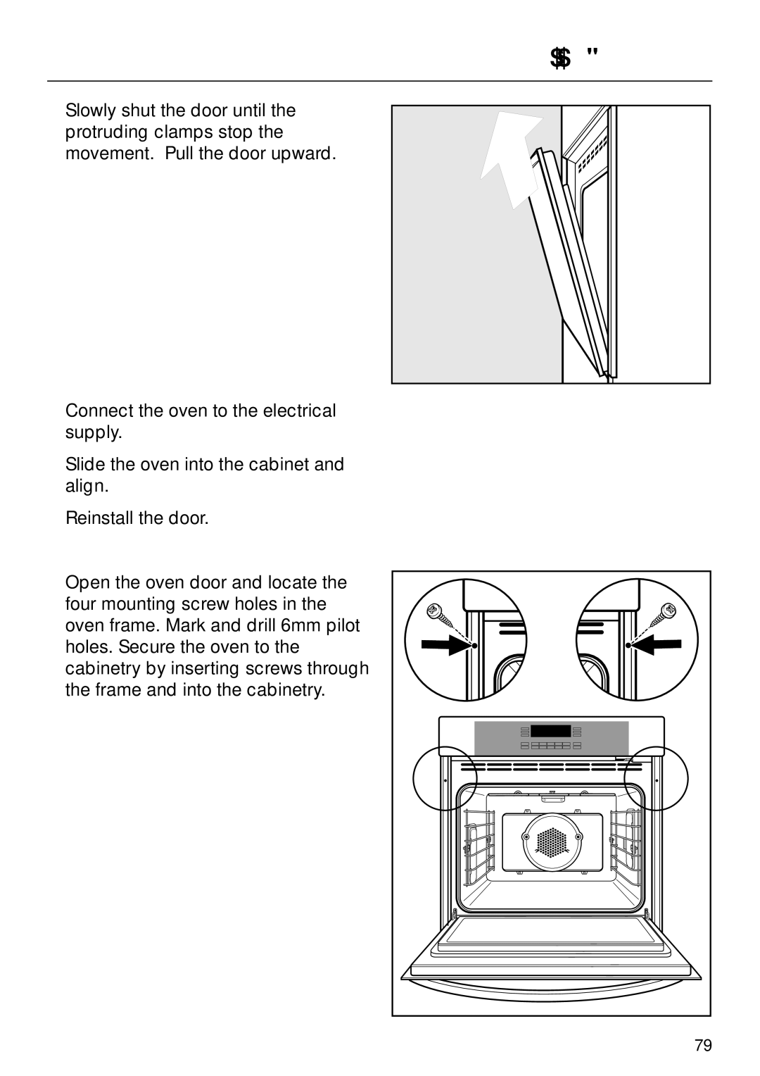 Miele H397B2, H398B2 manual Installing the oven 