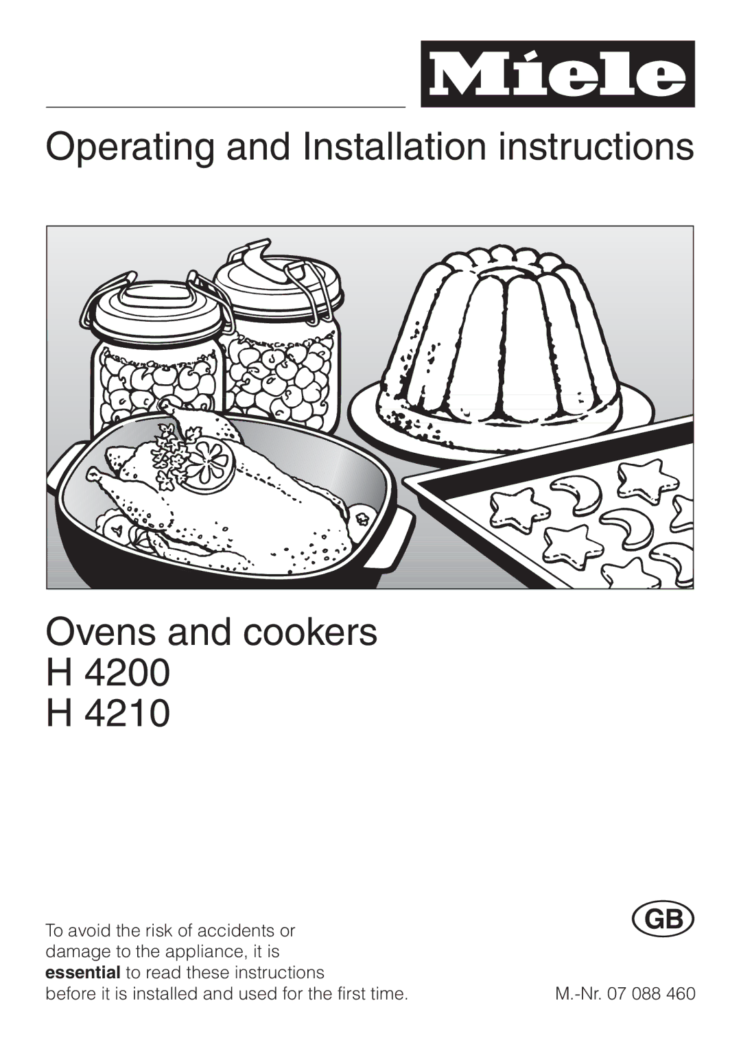 Miele H4200, H4210 installation instructions 