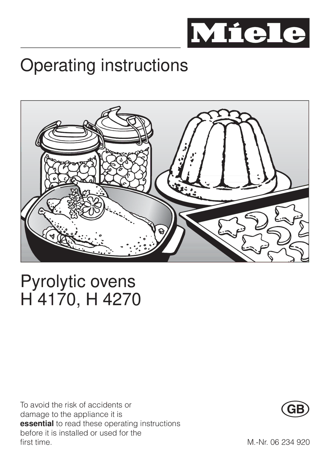 Miele H 4170, H4270 operating instructions Operating instructions Pyrolytic ovens 4170, H 