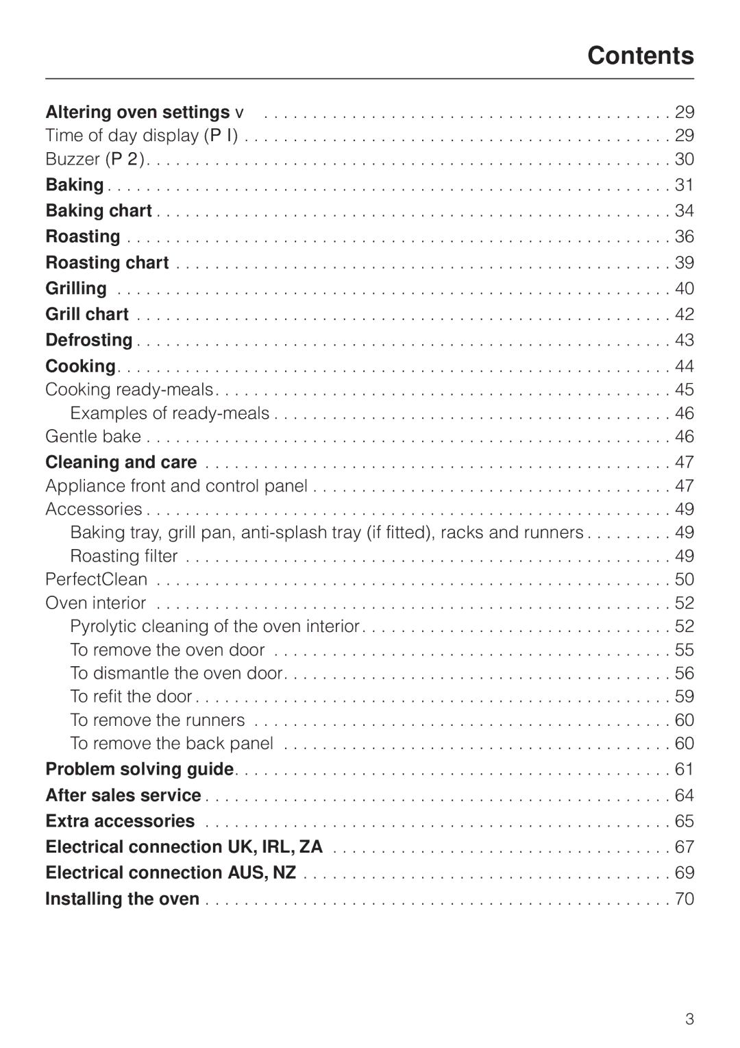 Miele H 4170, H4270 operating instructions Contents 