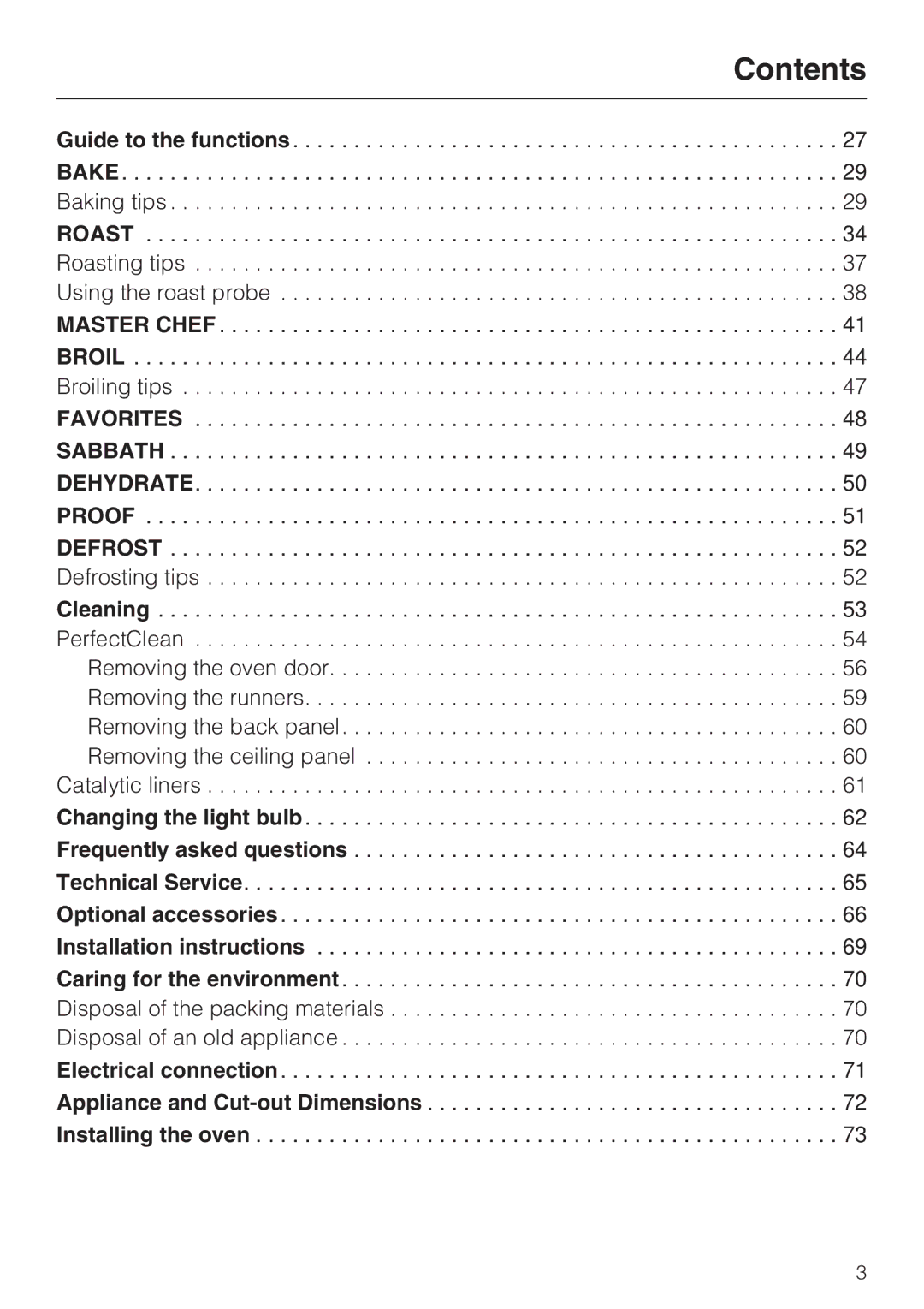 Miele H4680B installation instructions Contents 