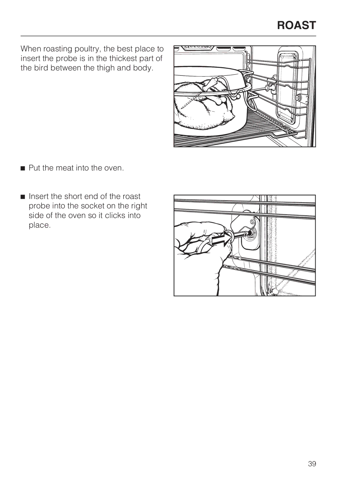 Miele H4680B installation instructions Roast 