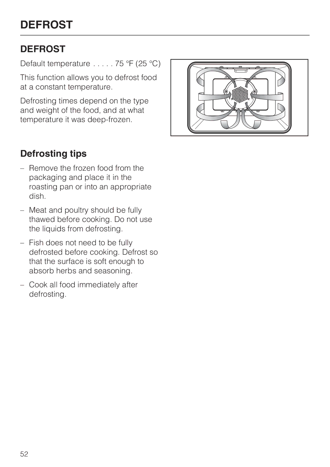 Miele H4680B installation instructions Defrosting tips 