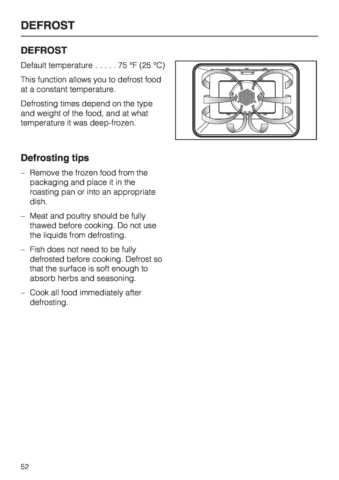 Miele H4680B installation instructions Defrosting tips 