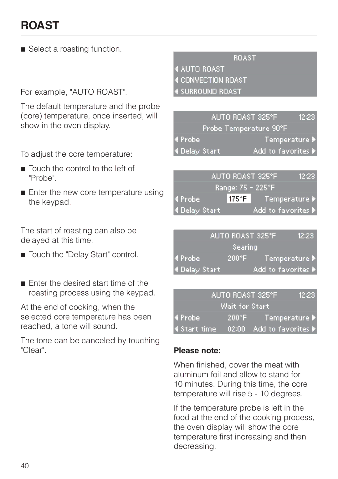 Miele H4780B installation instructions Please note 