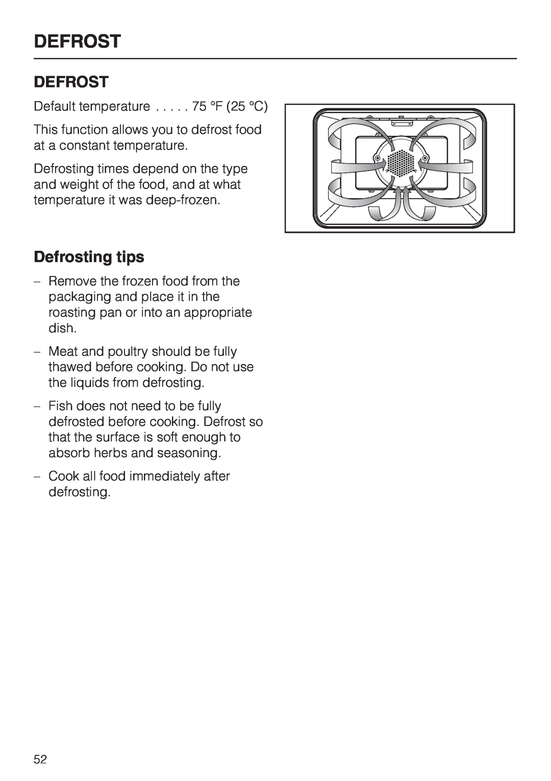 Miele H4780B installation instructions Defrosting tips 