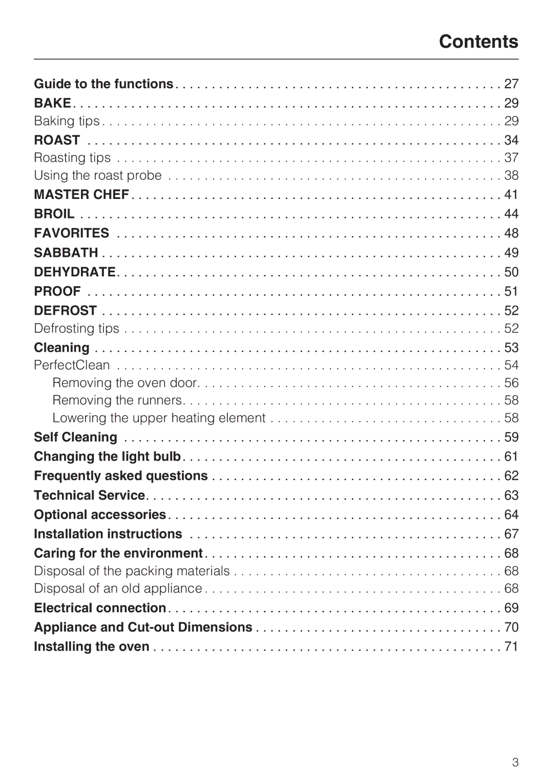 Miele H4780BP installation instructions Baking tips Roast 