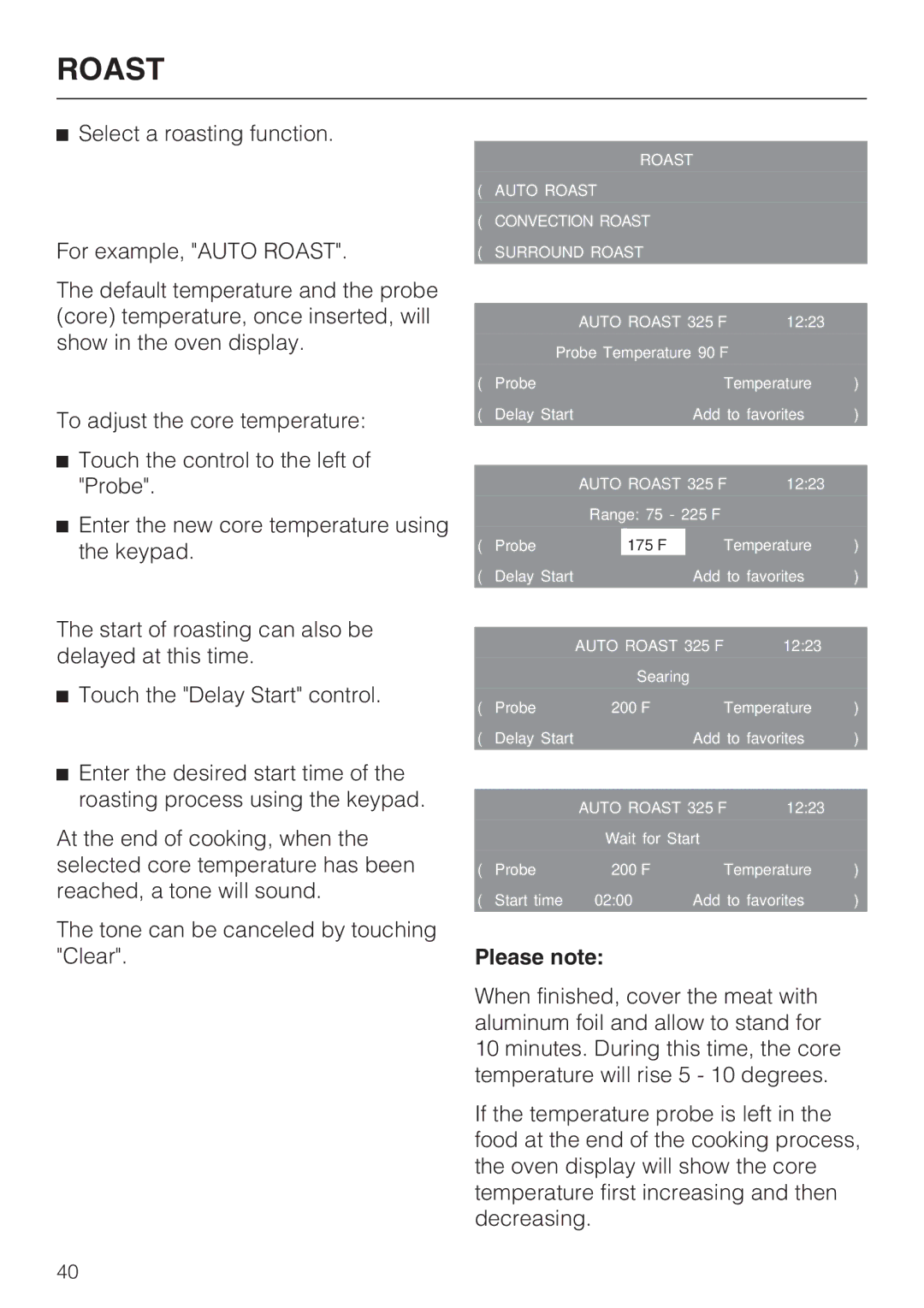 Miele H4780BP installation instructions Please note 