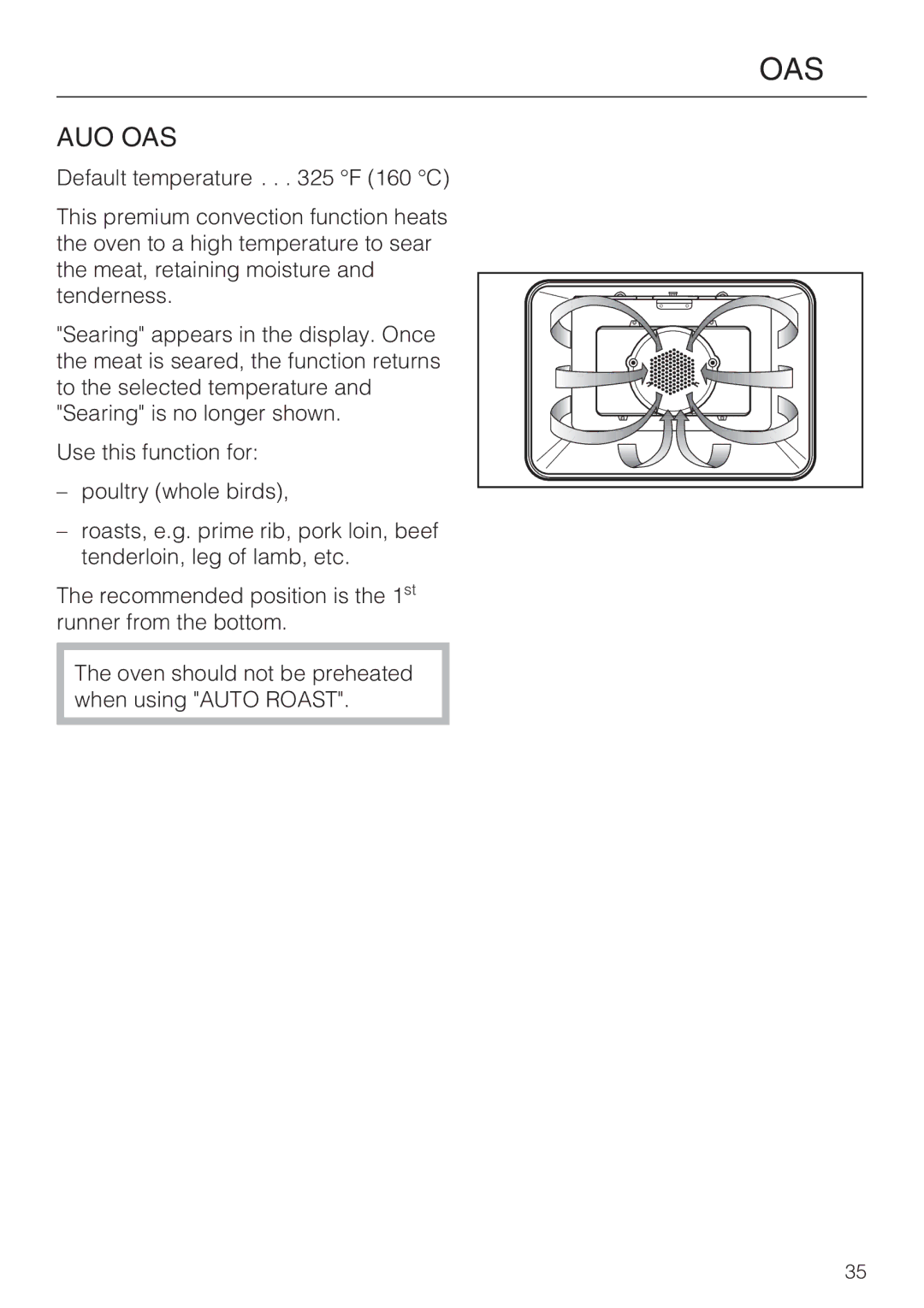 Miele H4782BP installation instructions Auto Roast 