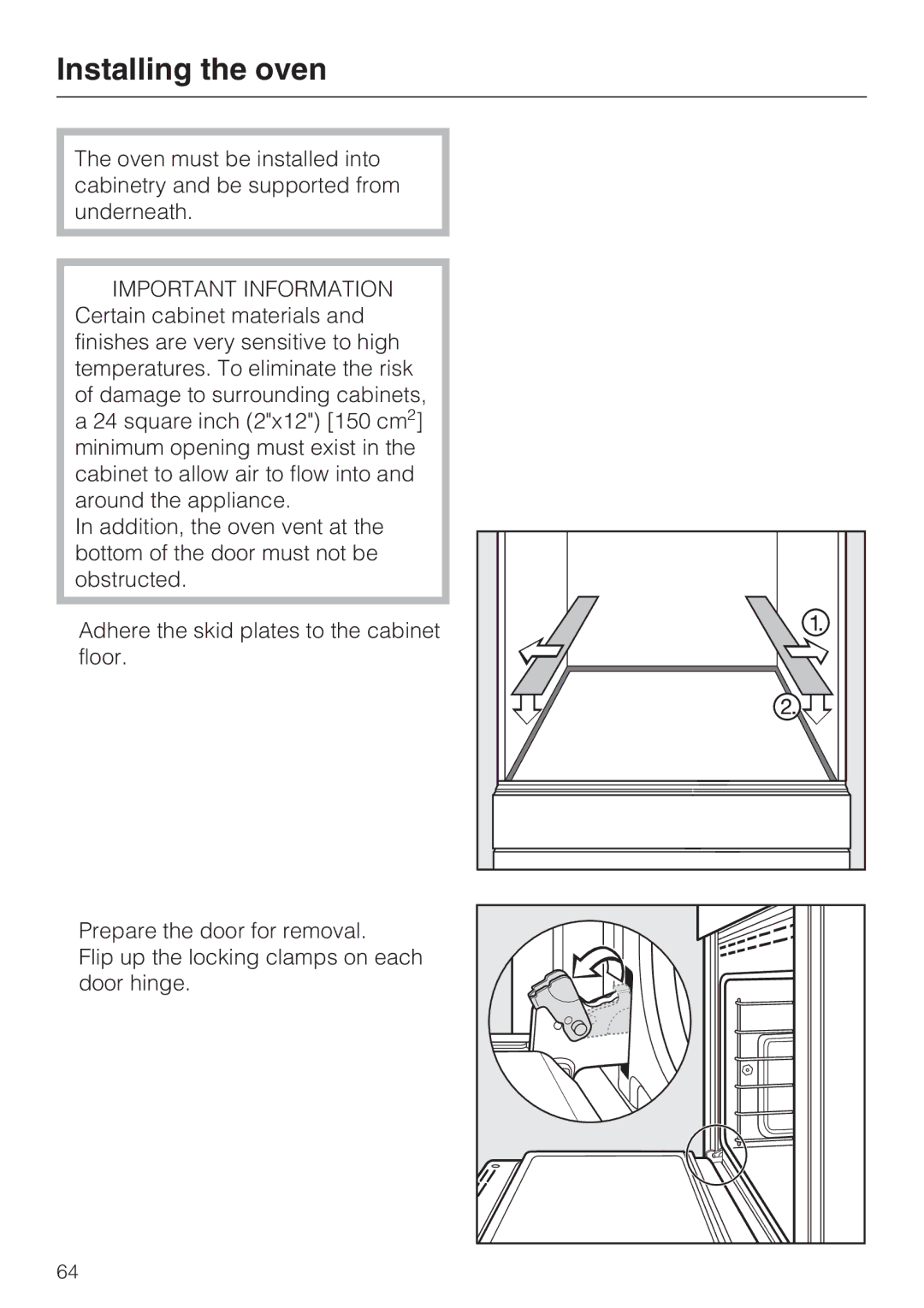 Miele H4842BP installation instructions Installing the oven 