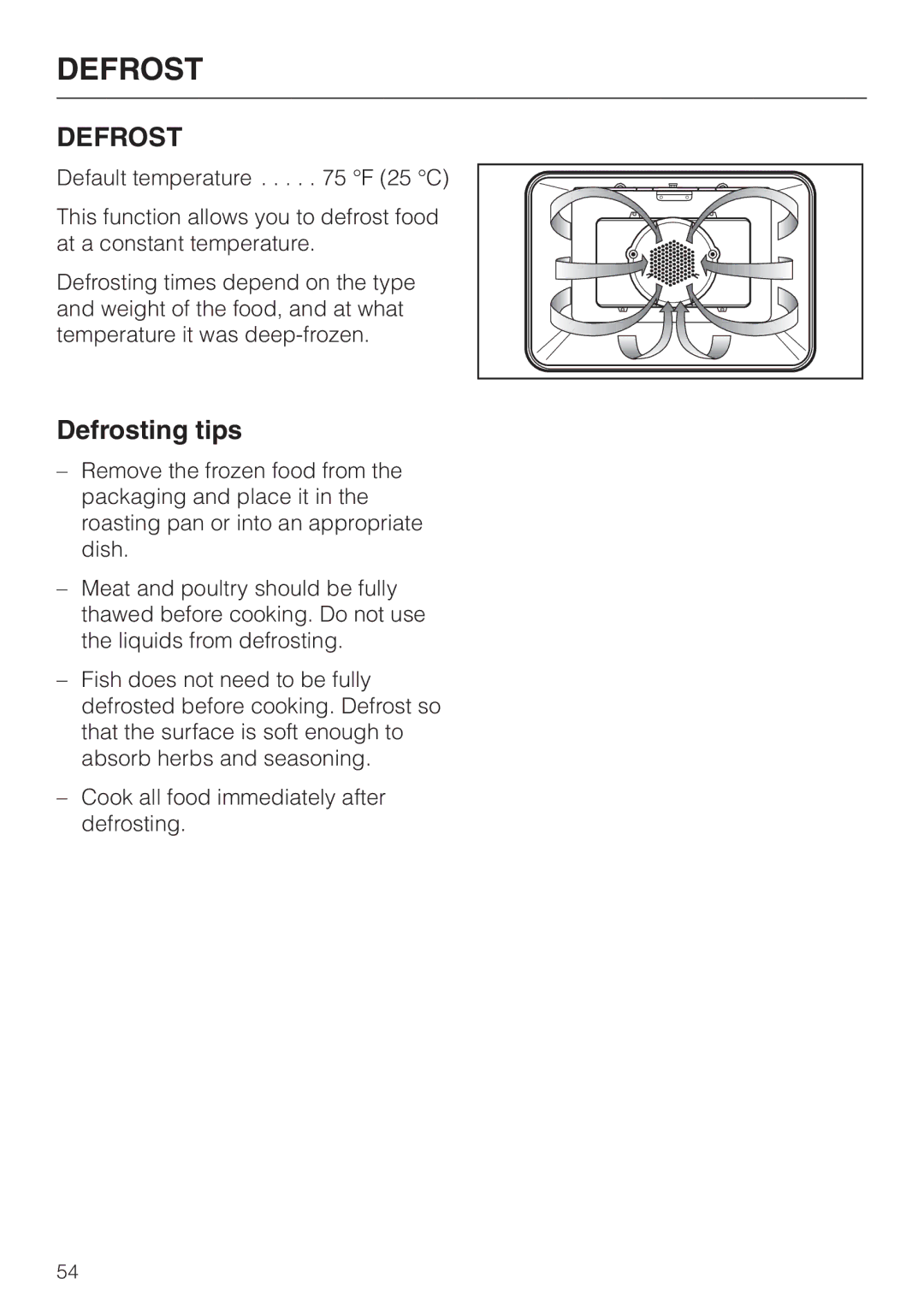 Miele H4880B installation instructions Defrosting tips 