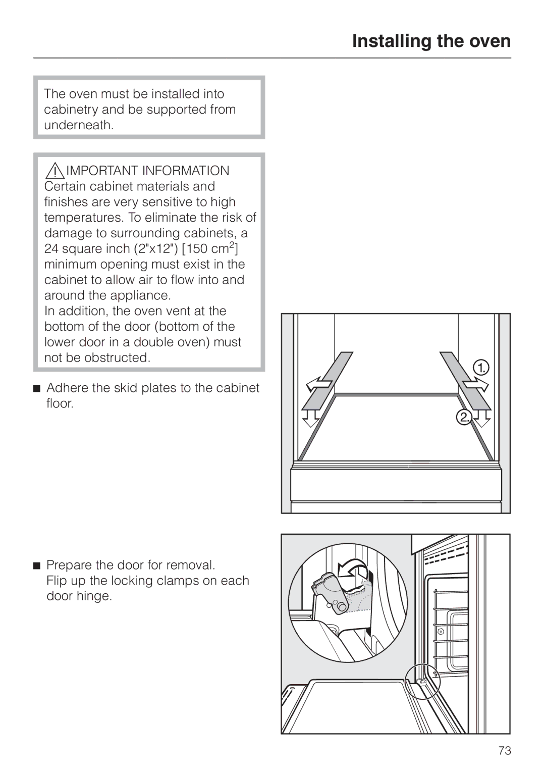 Miele H4880BP installation instructions Installing the oven 