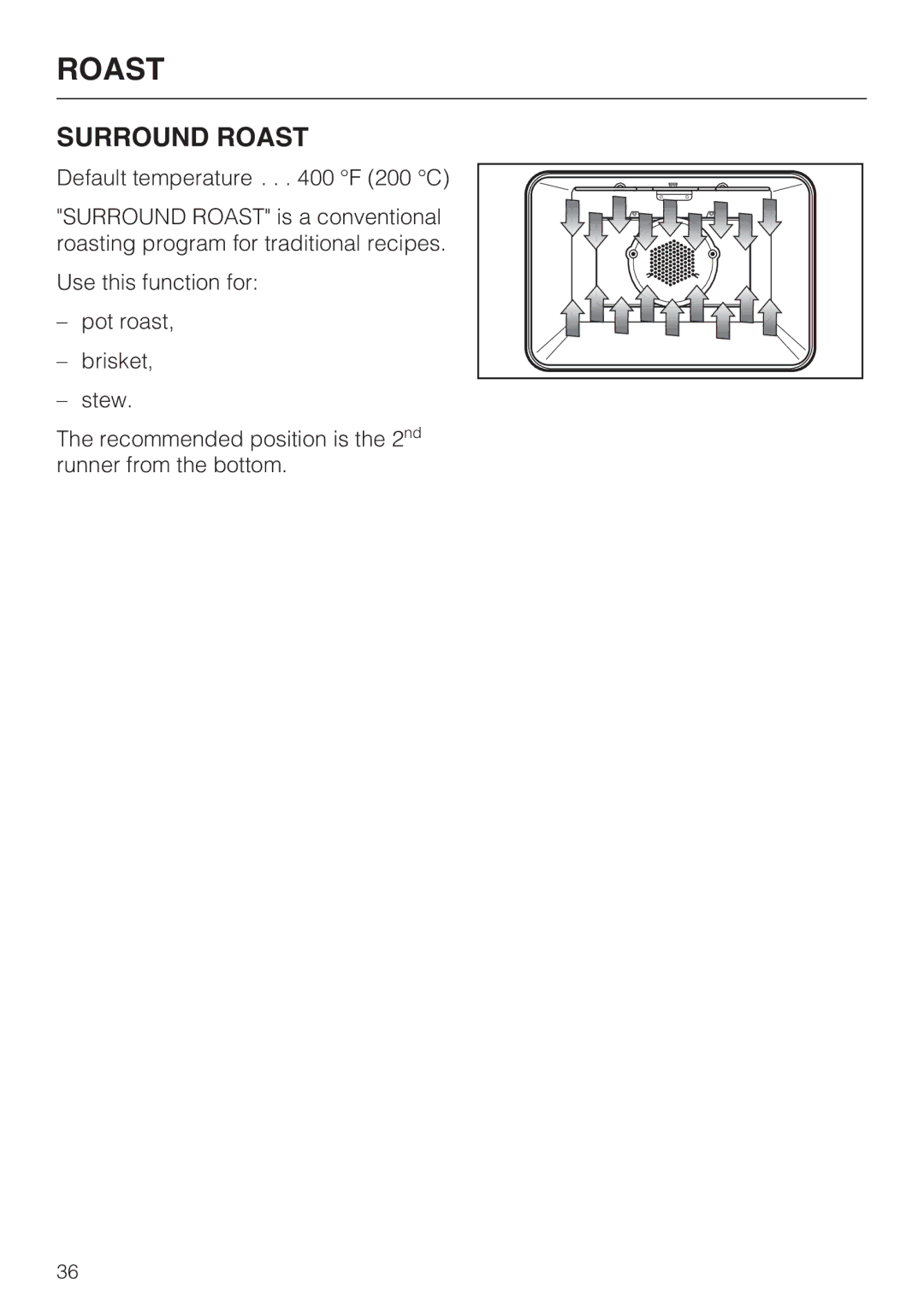 Miele H4881B installation instructions Surround Roast 