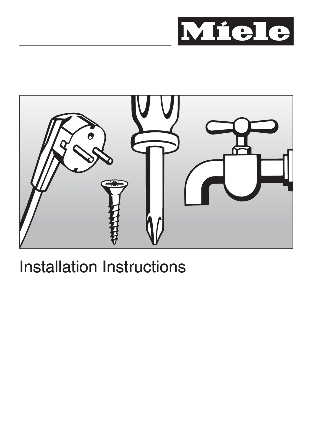 Miele H4882BP installation instructions Installation Instructions 