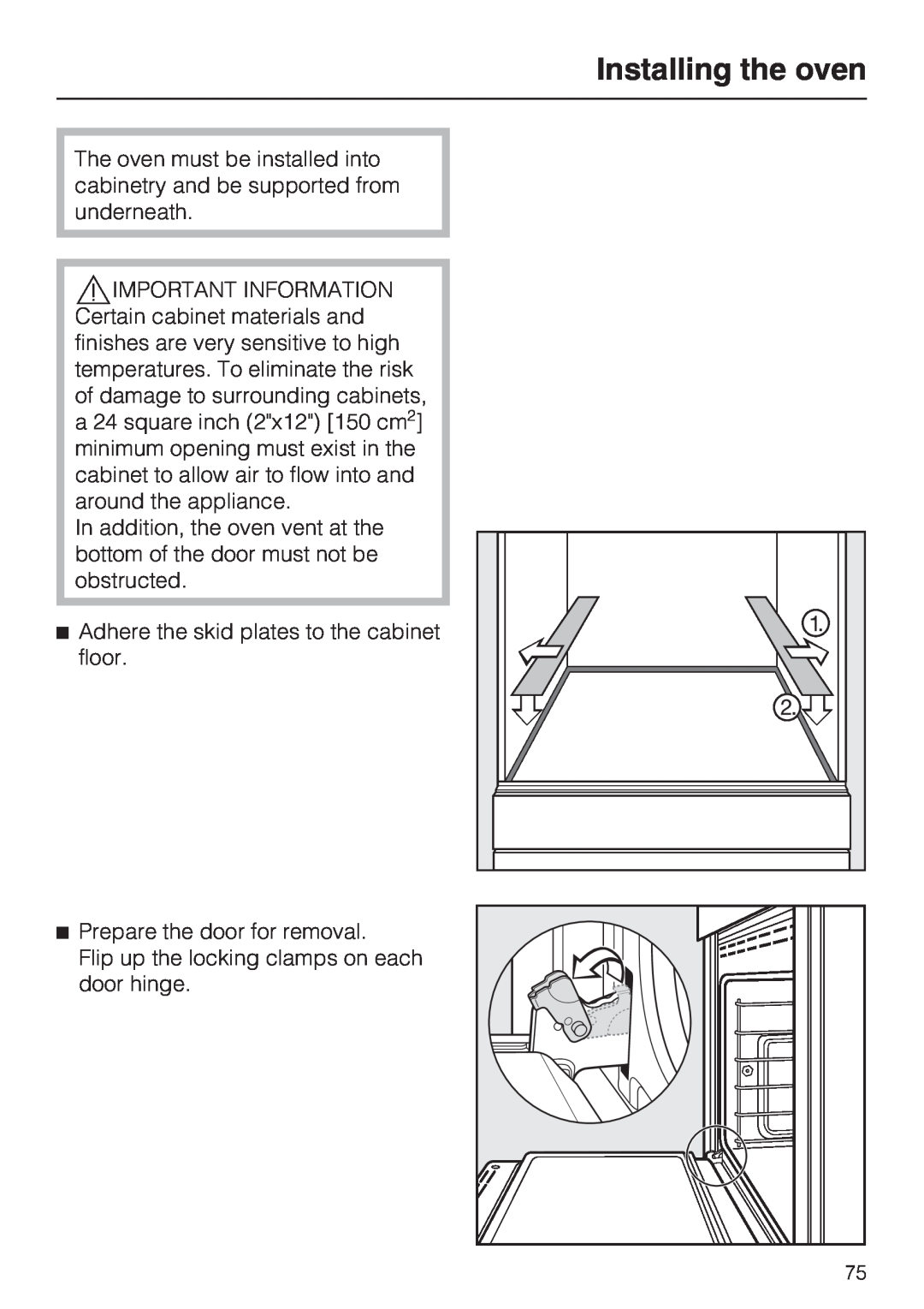 Miele H4882BP installation instructions Installing the oven 