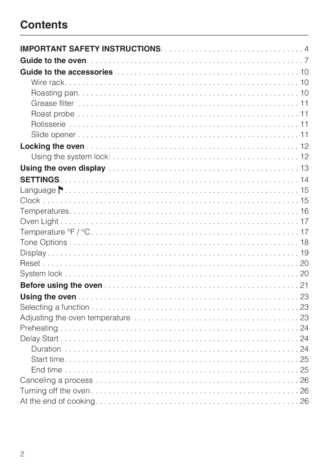 Miele H4890B2 installation instructions Contents 