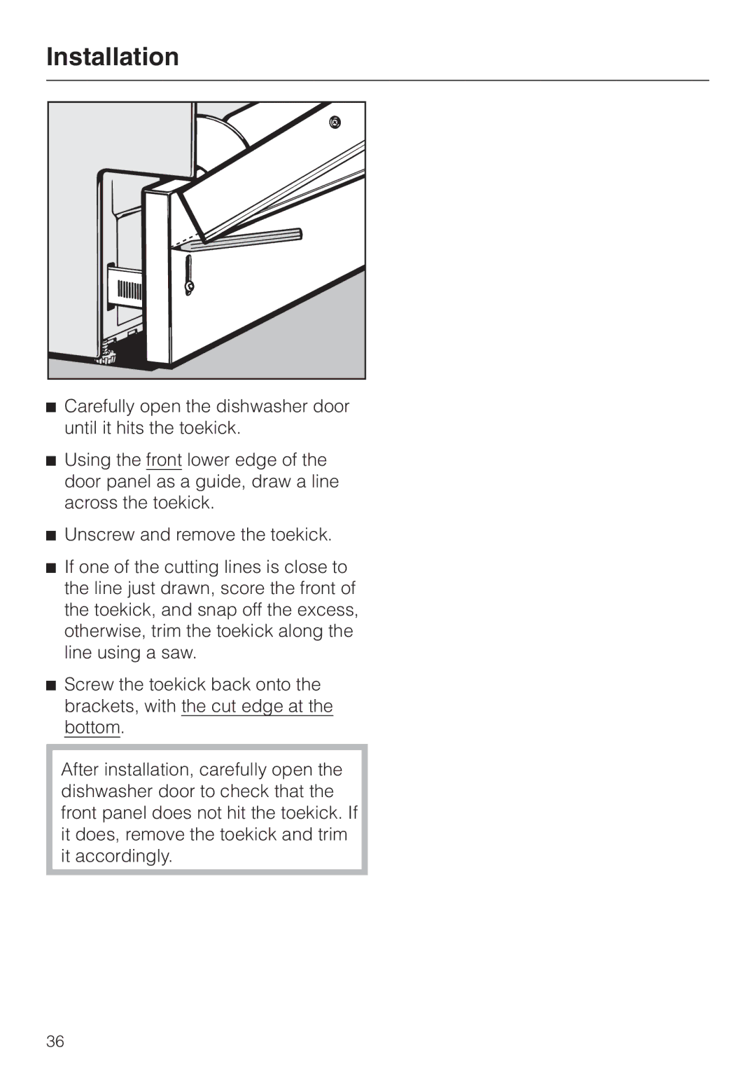 Miele HG01 installation instructions Installation 