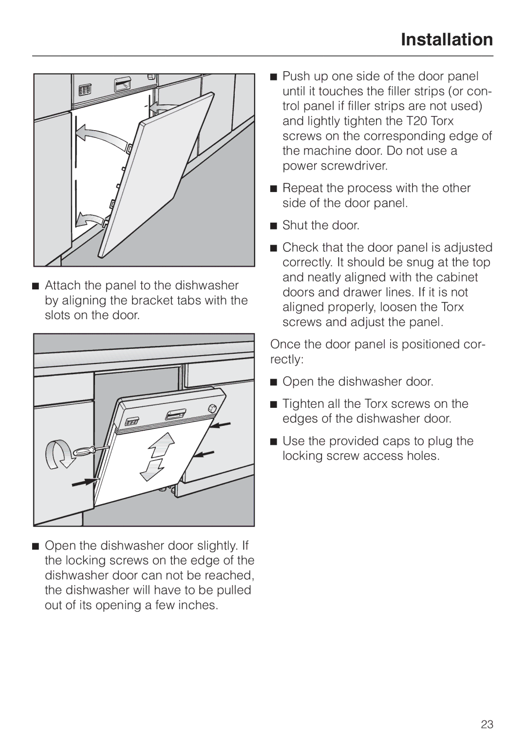 Miele HG02 installation instructions Installation 