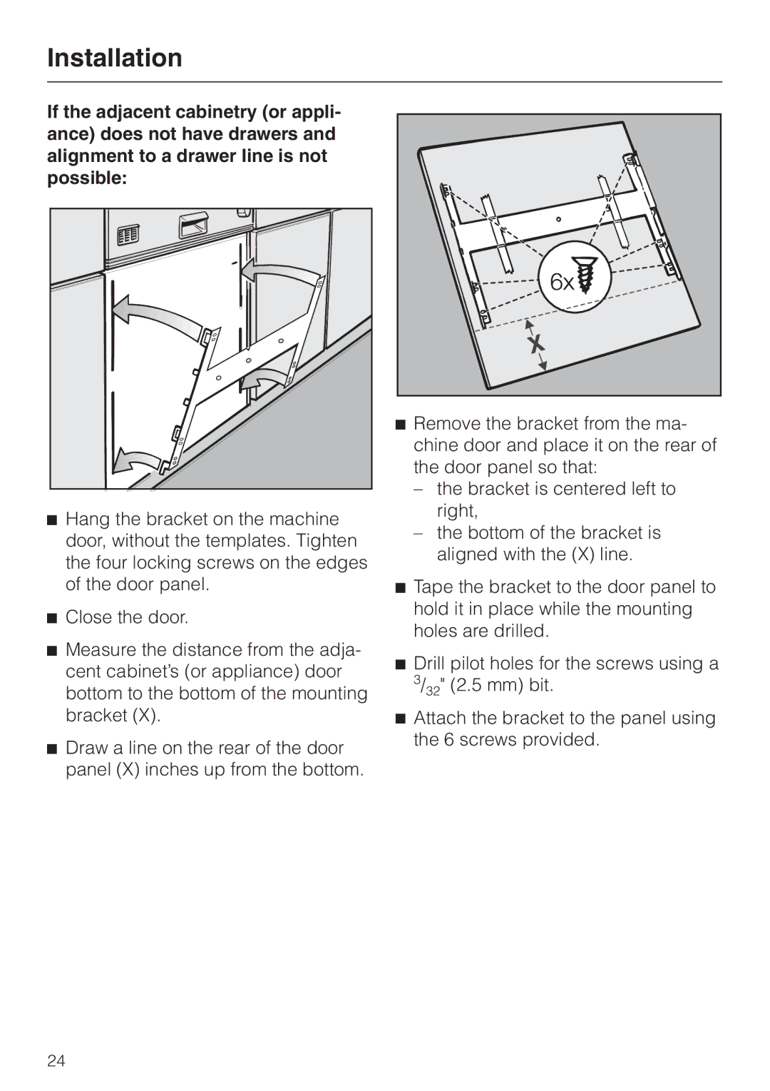 Miele HG02 installation instructions Installation 