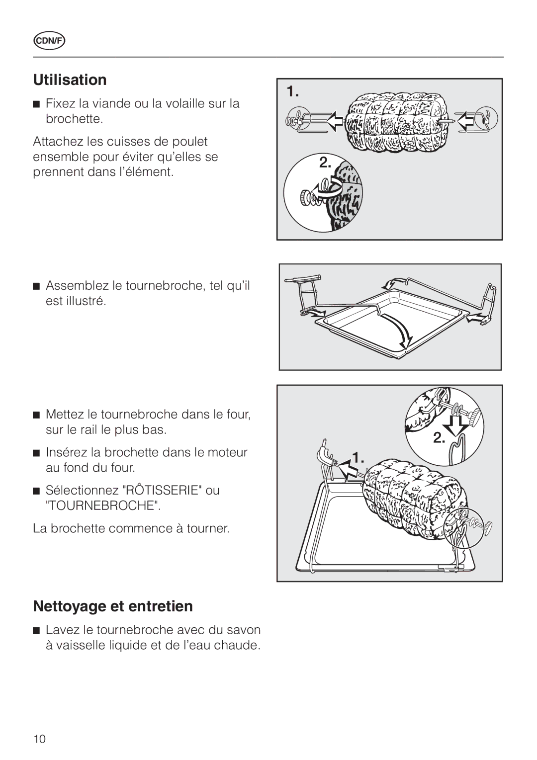 Miele HGE 60 manual Utilisation, Nettoyage et entretien 