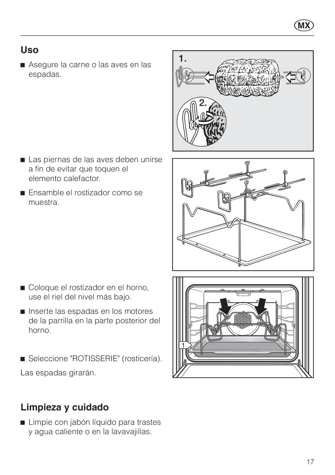 Miele HGE 60 manual Uso 