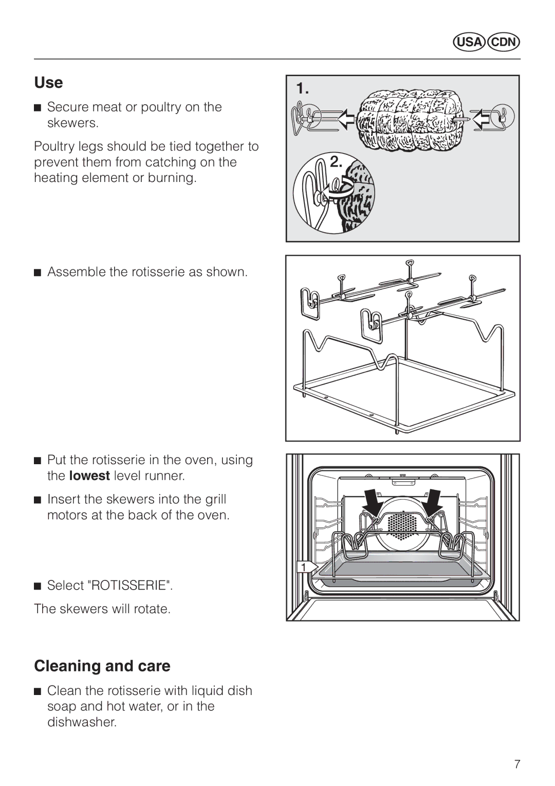 Miele HGE 60 manual Use 