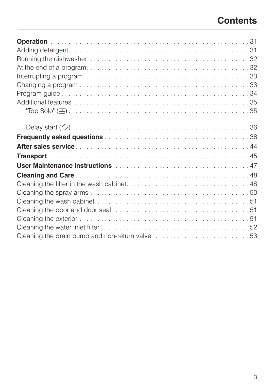 Miele Incognito manual Operation 