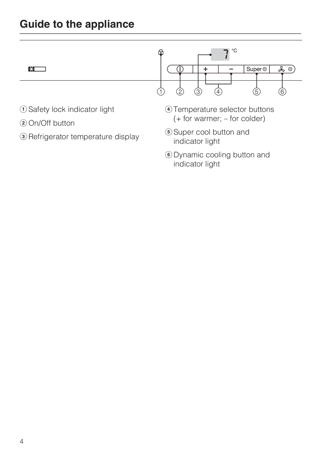 Miele K9752, K9552 installation instructions Guide to the appliance 