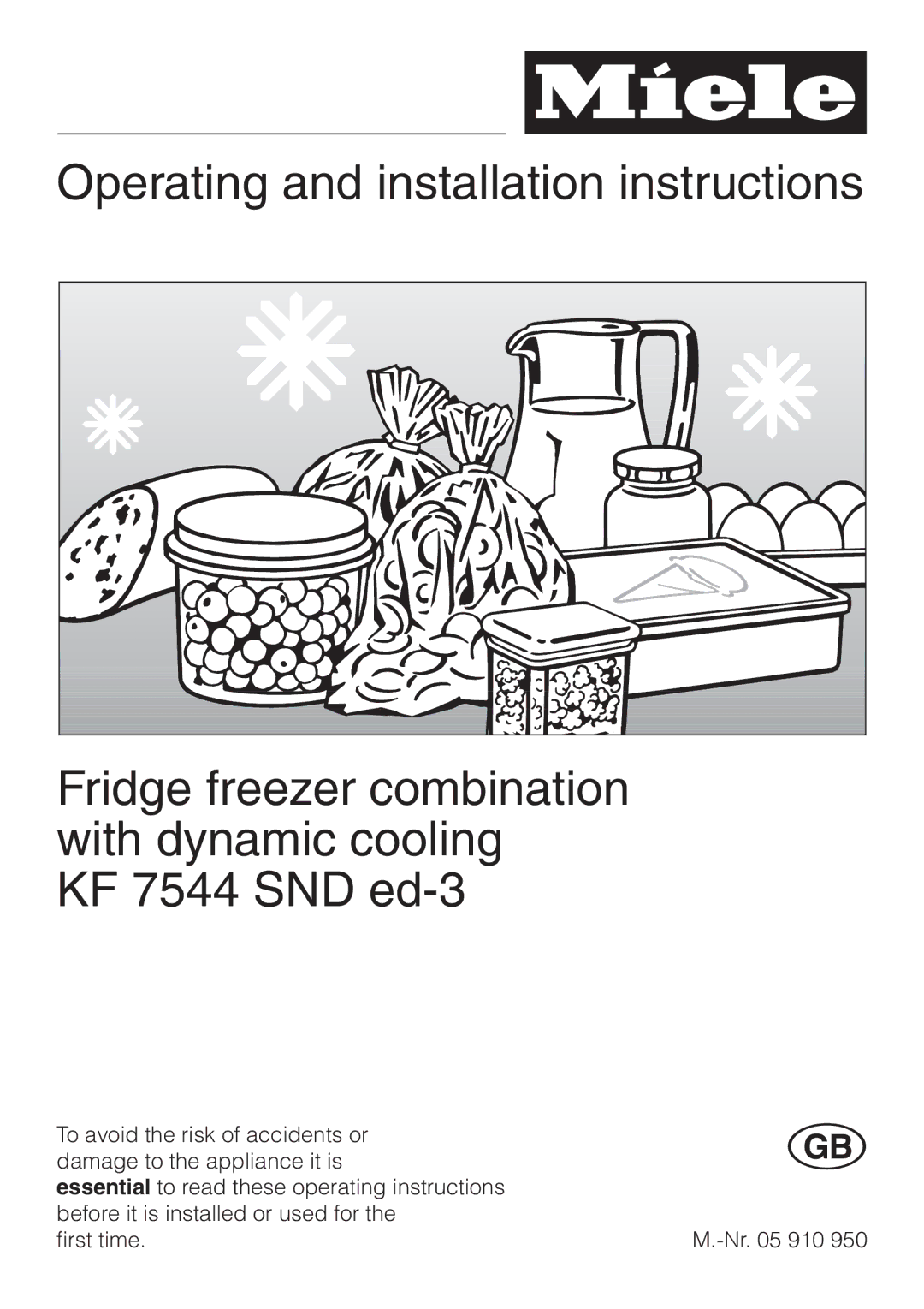 Miele KF 7544 installation instructions 