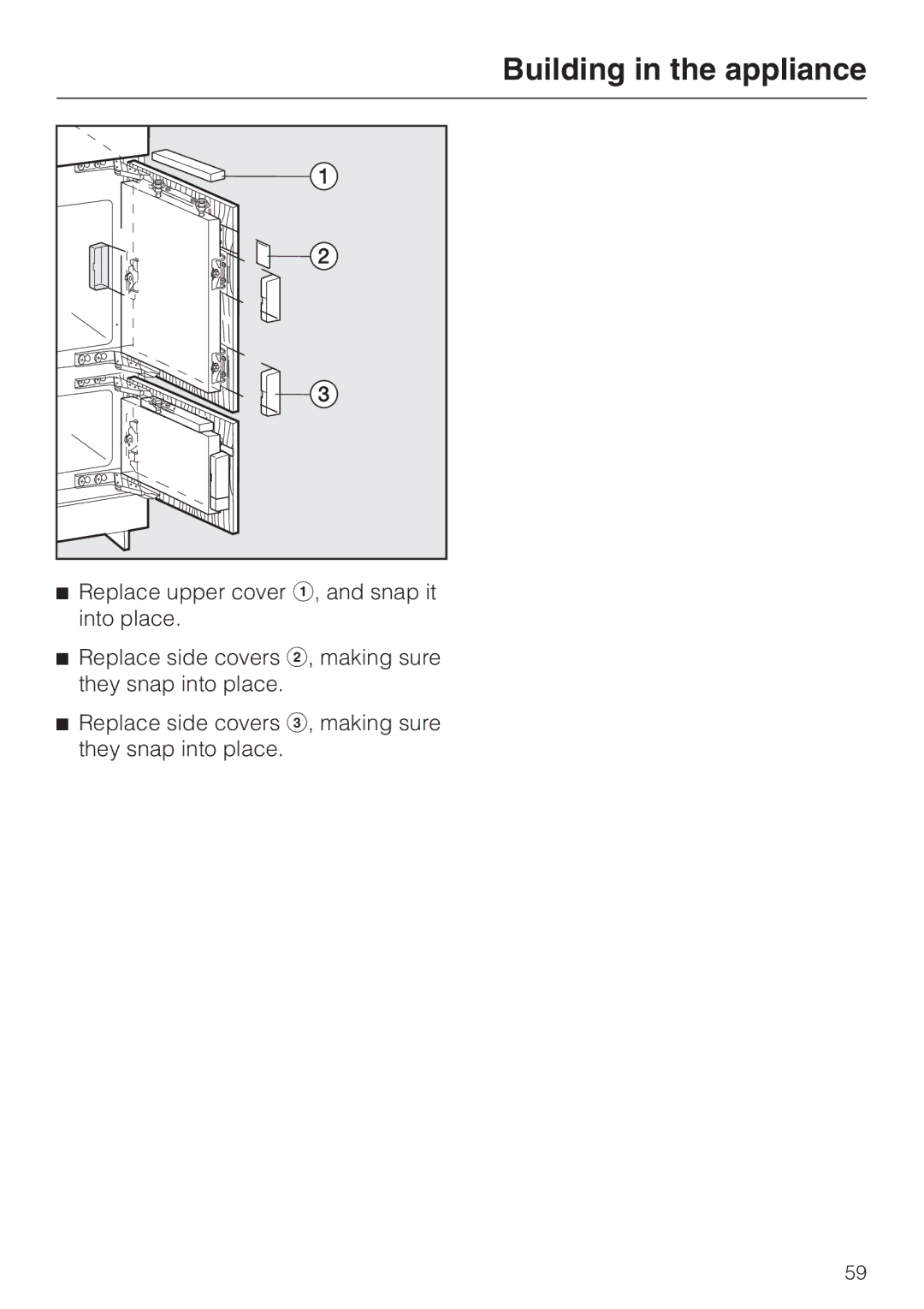 Miele KF 9757 ID installation instructions Building in the appliance 