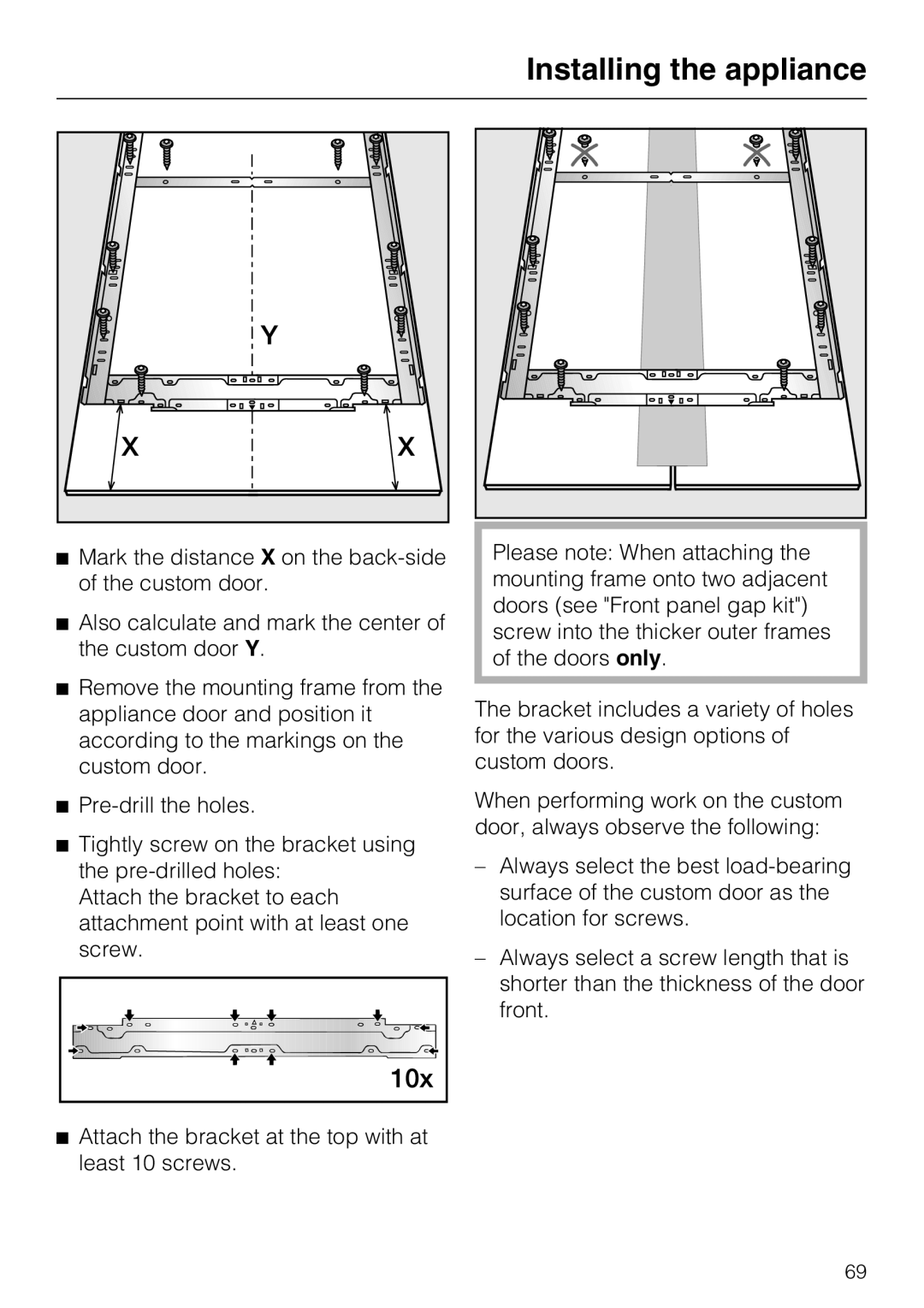 Miele KF1911VI, KF1811VI, KF1801VI, KF1901VI installation instructions Installing the appliance 