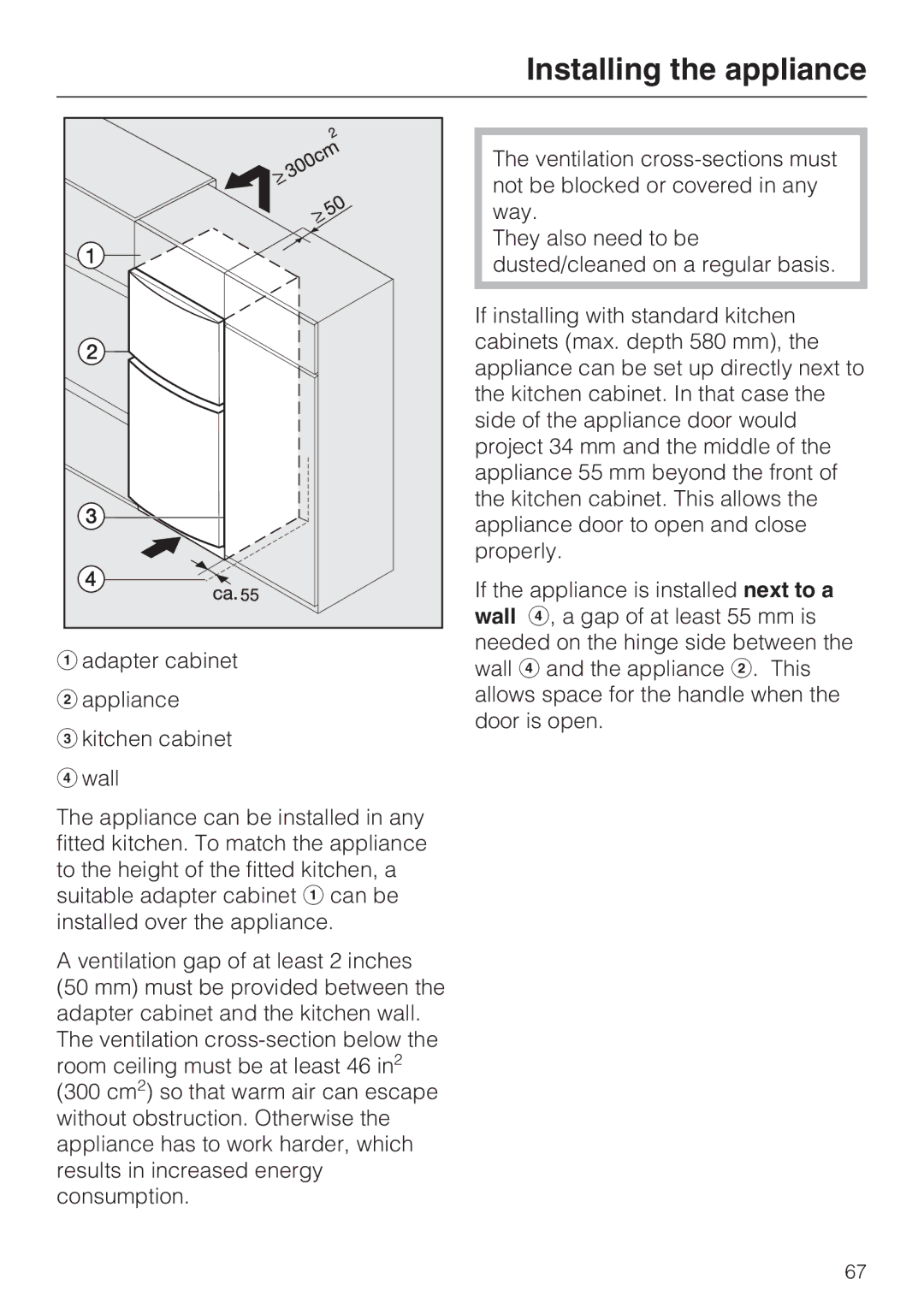 Miele KFN 14943 SDE ED installation instructions Installing the appliance 