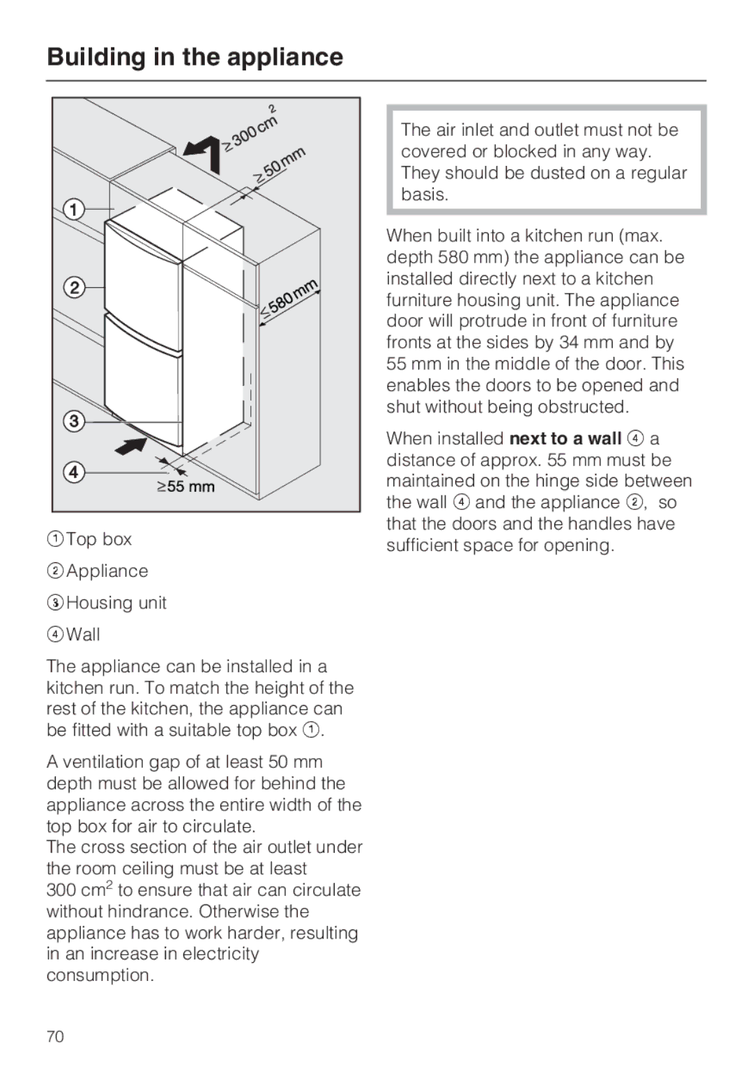 Miele KFN 14947 SDE ED installation instructions Building in the appliance 