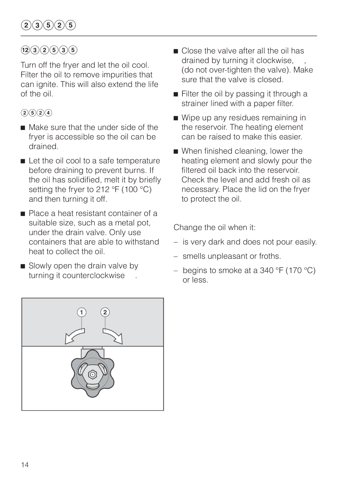 Miele KM 403 manual After frying, Filtering the oil 