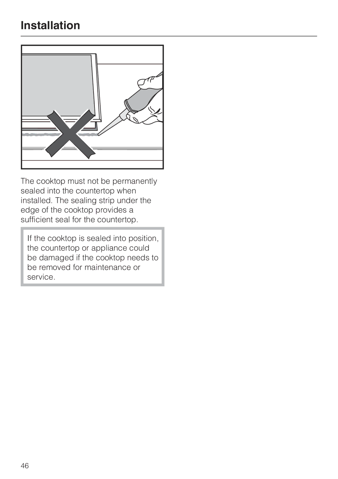 Miele KM 5753 installation instructions Installation 