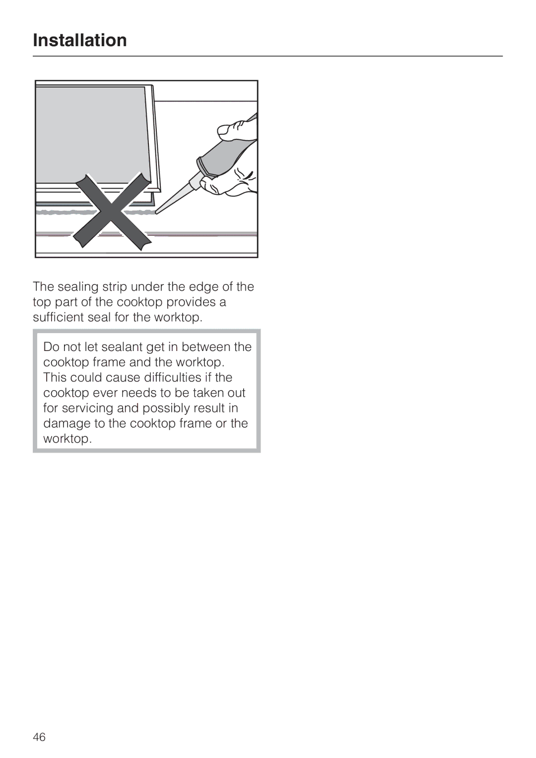 Miele KM 5758, KM 5753 installation instructions Installation 